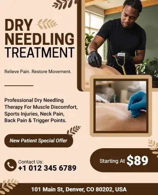 Dry Needling Treatment Promotional Flyer Template