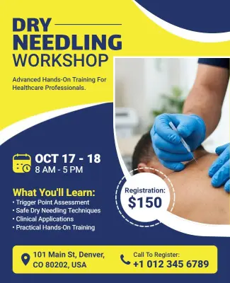 Dry Needling Workshop Training Flyer Template