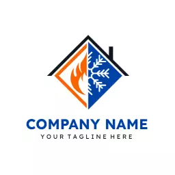Dual Element House Design Showcasing Insulation Features Logo Template