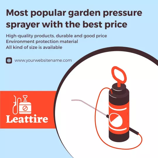 Durable Blue Garden Pressure Sprayer Promotion Ad Template