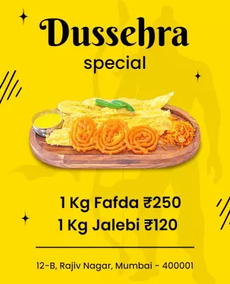 Dussehra Fafda Jalebi Special Offer Flyer Template