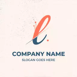 Dynamic Abstract Red and Blue L Letter Design Logo Template