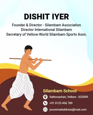 Dynamic Action-Packed Silambam Martial Arts Poster Template