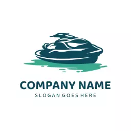 Dynamic and Sleek Jet Ski Design for Water Sports Logo Template