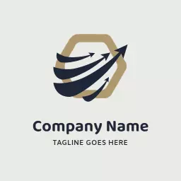 Dynamic Arrows Representing Growth in Finance Sector Logo Template