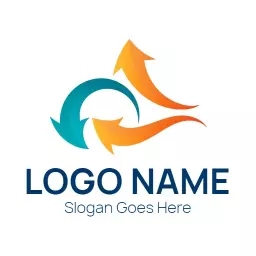Dynamic Arrows Symbolizing Efficient Logistics Solutions Logo Template