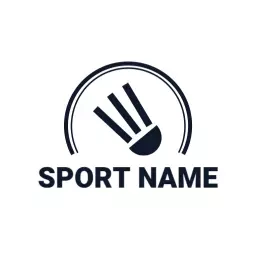 Dynamic Badminton Shuttlecock Design for Sports Logo Template