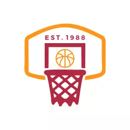 Dynamic Basketball Hoop Design Featuring Established Year Logo Template