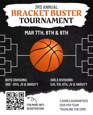 Dynamic Basketball Tournament Bracket Competition Poster Template