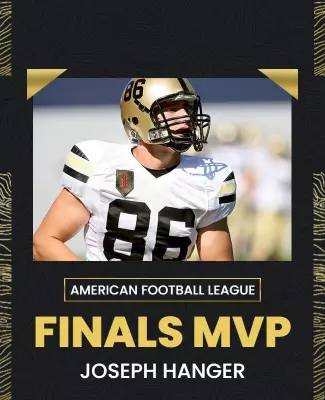 Dynamic Black and Gold American Football MVP Poster Template