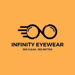 Dynamic Black and Orange Eyewear Enhancing Vision Logo Template