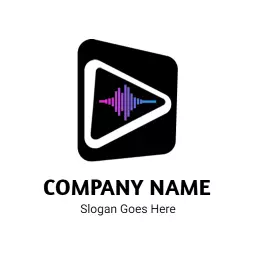 Dynamic Black and Purple Sound Wave DJ Logo Template