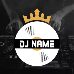 Dynamic Black and White DJ Mixing Music Logo Template