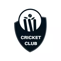 Dynamic Black and White Shield Design for Cricket Team Logo Template
