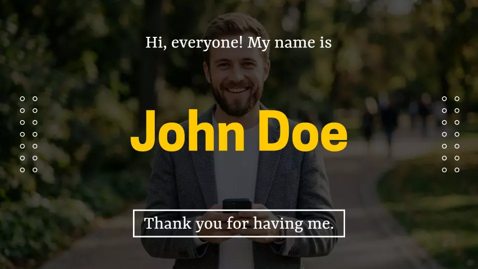 Professional Warm Invitation Personal Introduction Presentation Template