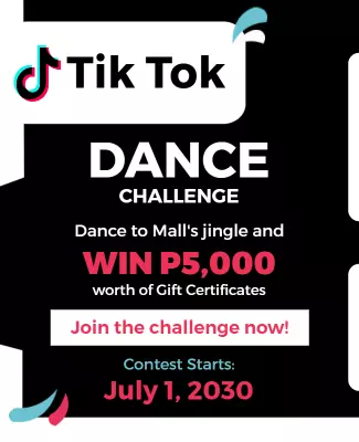 Dynamic Black TikTok Dance Challenge Poster Template
