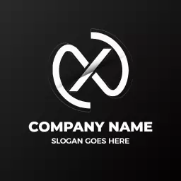 Dynamic Black X Letter Logo Design with Professional Impact Logo Template