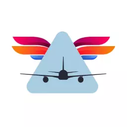 Dynamic Blue Airplane Design Symbolizing Transportation Logo Template