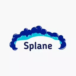Dynamic Blue and Aqua Typography Design for Creative Logo Template