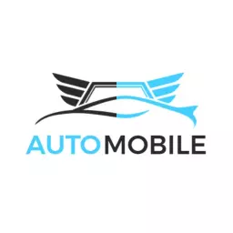 Dynamic Blue and Black Automobile Garage Logo Template