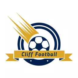 Dynamic Blue and Gold Soccer Design Symbolizing Team Spirit Logo Template