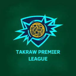 Dynamic Blue and Green Design for Sepak Takraw Logo Template
