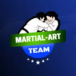 Dynamic Blue and Green Martial Art Team Logo Design Logo Template