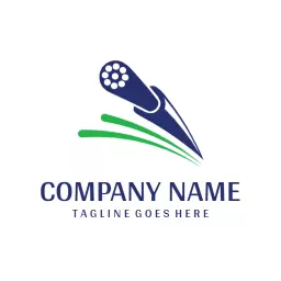 Dynamic Blue and Green Wiring Design for Professional Services Logo Template
