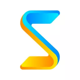 Dynamic Blue and Orange 3D Letter S Design Logo Template