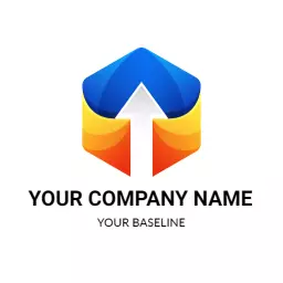 Dynamic Blue and Orange Arrow Design for Your Company Logo Template