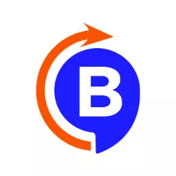 Dynamic Blue and Orange Design Featuring Alphabet Letter B Logo Template