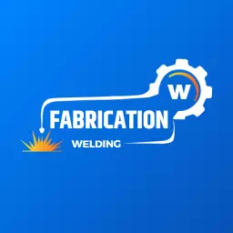 Dynamic Blue and Orange Gear Design Representing Welding Logo Template
