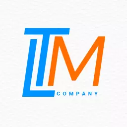 Dynamic Blue and Orange Letter Monogram for Businesses Logo Template