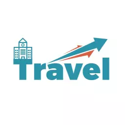 Dynamic Blue and Orange Travel Logo Representing Adventure Template