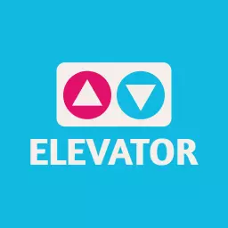 Dynamic Blue and Pink Elevator Control Button Design Logo Template