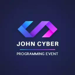 Dynamic Blue and Purple Geometry Showcasing Programming Event Logo Template