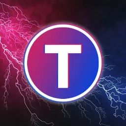 Dynamic Blue and Purple Lightning Inspired Alphabet Logo Template