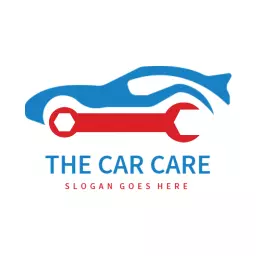 Dynamic Blue and Red Car Repair Services Garage Logo Template