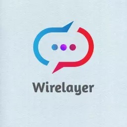 Dynamic Blue and Red Chat Bubbles Enhancing Communication Logo Template