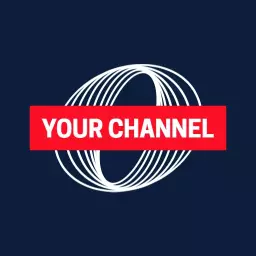 Dynamic Blue and Red Circular Design for YouTube Channel Logo Template