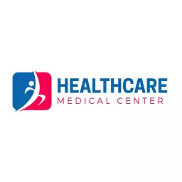 Dynamic Blue and Red Design for Healthcare Medical Center Logo Template