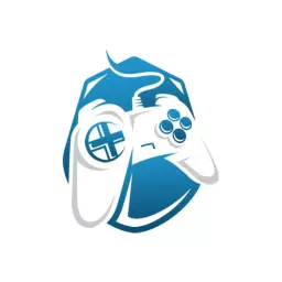 Dynamic Blue and White Gaming Controller Logo Template
