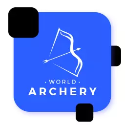 Dynamic Blue Archery Design Showcasing Professional Skills Logo Template