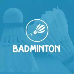 Dynamic Blue Badminton Shuttlecock Motion Inspired Logo Template