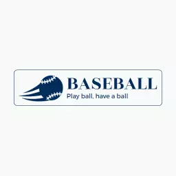 Dynamic Blue Baseball Graphic Inviting Everyone to Play Logo Template