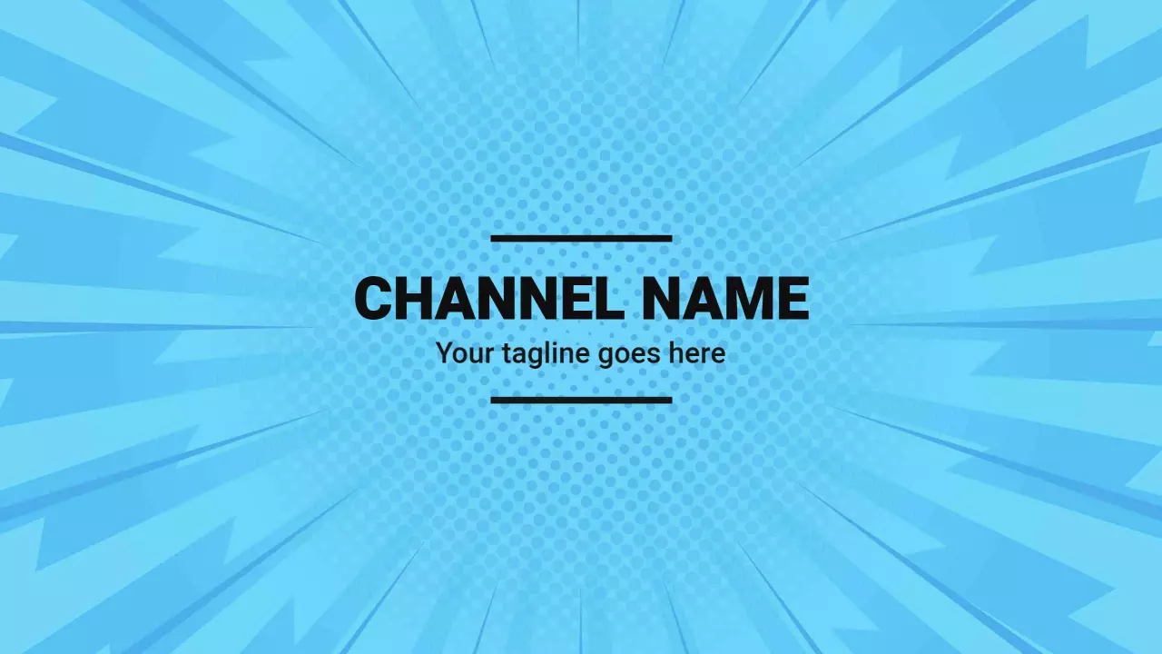 Dynamic Blue Burst Background for YouTube Channel Banner Template