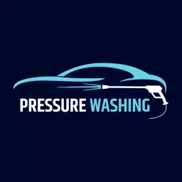 Dynamic Blue Car Design Showcasing Pressure Washing Services Logo Template