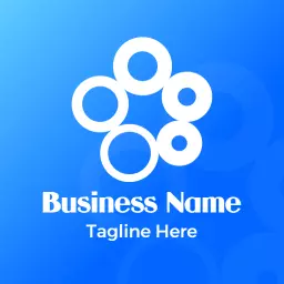 Dynamic Blue Circle Design Representing Business Growth Logo Template