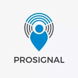 Dynamic Blue Communication Logo Featuring Signal Waves Logo Template