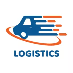Dynamic Blue Delivery Van Illustrating Fast Logistics Logo Template